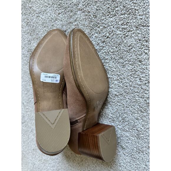 ALDO Suede Leather Cognac Heel Boots 2” Size 10 Classic Dress - Picture 7 of 11